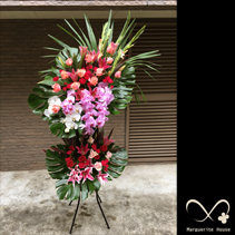 【事例114】東京ドームホテル「天空」に贈られたお祝い豪華スタンド花